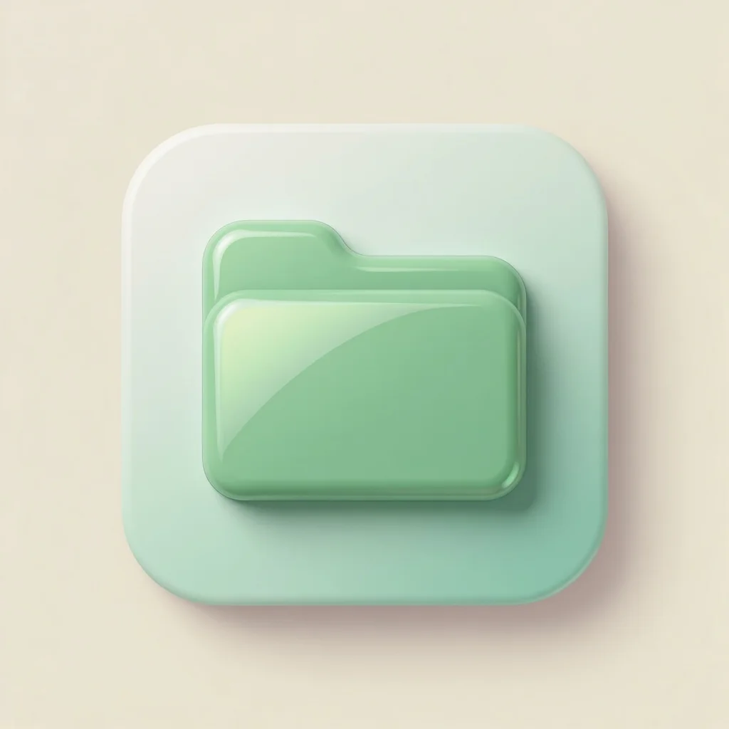 Folder glyph. Spaces form from the save.